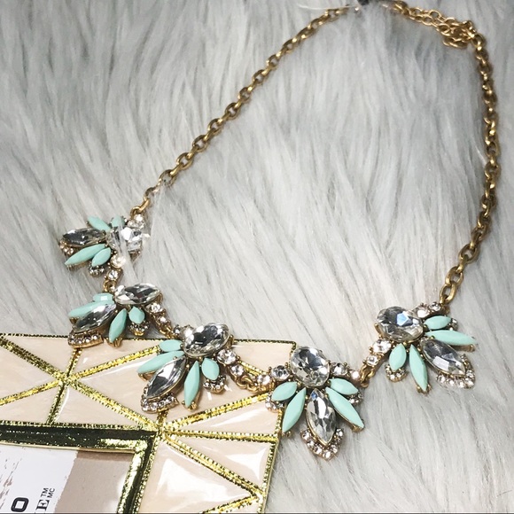 J. Crew Jewelry - J.Crew Jeweled Mint Statement Necklace